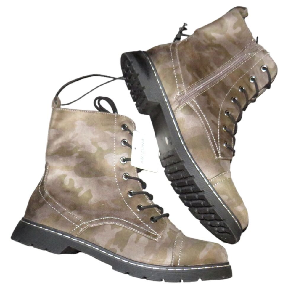 Arizona Jean Co Camouflage Side Zip Combat Boots Women's Size 10